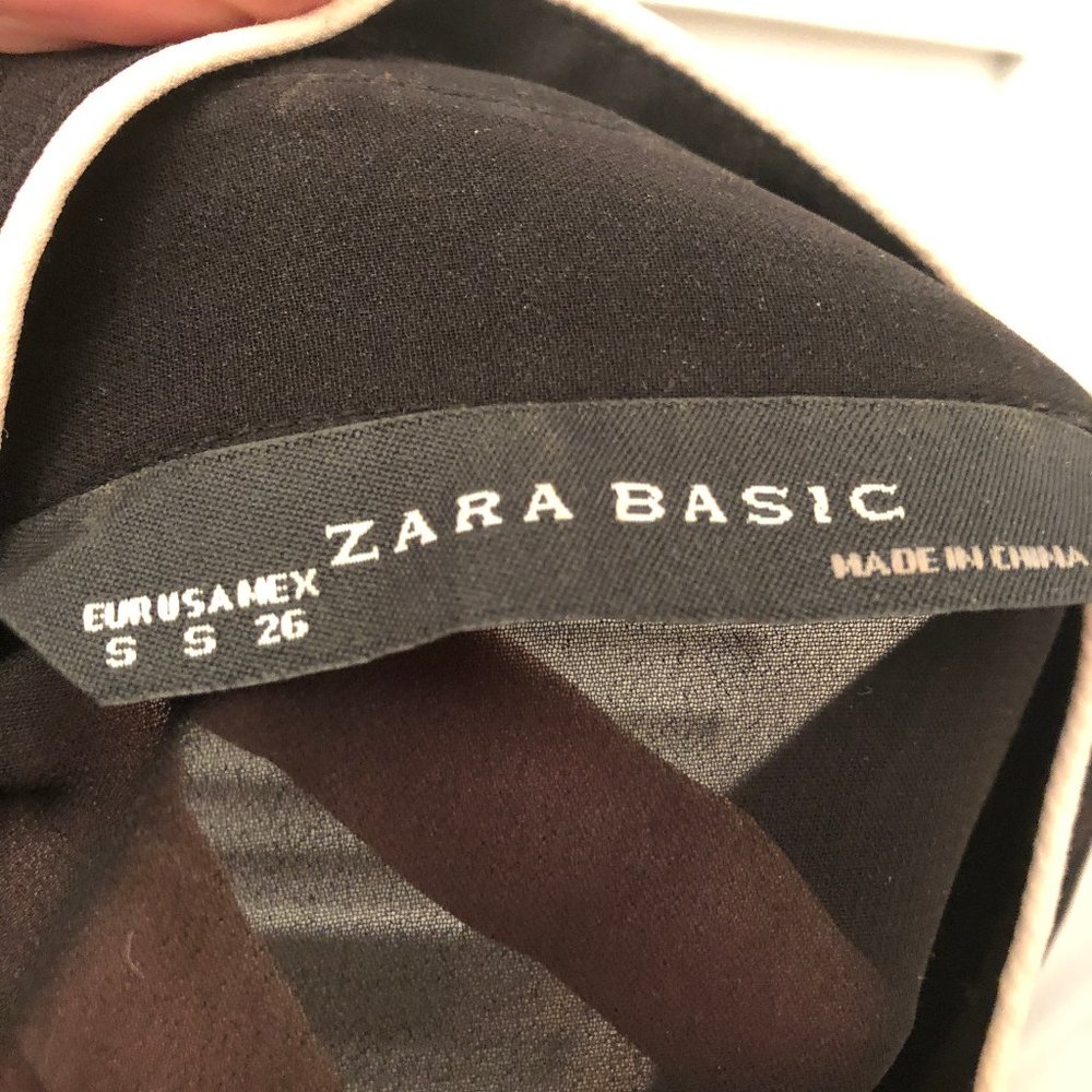 Zara Basic Black Transparent Tulle Like Shirt, 6 - image 6